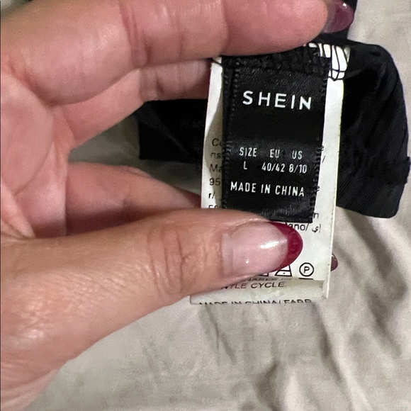 Wild Honey Red and Orange Striped Crop Top with Black Cross-Strap Top - Picture 6 of 6